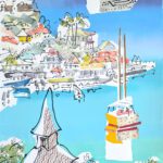 Overlooking Gustavia Harbor, cruise ship in distance